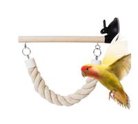 Bird Window Perch Swing Rest Suction Cup Training | Entertaining Perch for Parakeet Parrot Canary Cockatoo Finch Parakeet Lovebird