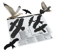 Bird Window Stickers 5 Pack Black Silhouette Anti Collision UV Resistant Pest