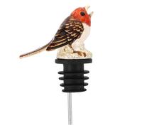 Bird Wine Pourer Alloy Bottle Spout with Cap for Liquor | Chirping Bird Wine Pourer, Silver Metal Finish, Universal Fit for Sauce Bottles and Bars