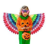 Bird Wing Costume, Foldable Bird Wing for Kids Wind-Wind Proof and Colorful Peacock Wings Soft Bird Wings Cosplay Colorful Bird Wings for Playing, Bird Wing Costume