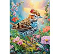 Bird with A Nest in A Flower Garden 300 Pc DIY Jigsaw Puzzle Science Fiction Magical Dream Puzzles for Adults Teens Hard Challenging Team Building Stress Reducing Autumn Sturdy Wooden Cardboard 300