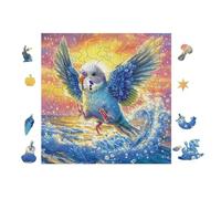 Bird with Rainbow Wings 100 Pcs Jigsaw Puzzle Bundle Family Puzzle Lovers Fun Family Game Mindful Activity Spring Durable Cardboard 28x28cm