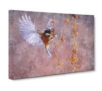 Bird With Spread Wings Canvas Print | Gallery Wrapped 30mm Frame Wall Art | 30x20 inches | Ready to Hang | Modern Animals Picture | Living Room Bedroom Lounge Office