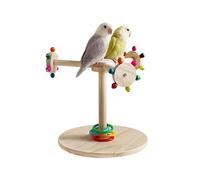 Bird Wood Perch Stand | Wooden Sparrow Paw Grinding Stick Toy | Rotating Windmill Design Pet Bird Accessories for Macaws, Budgies, Sparrows