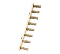 Bird Wooden Ladder Bridge Parrot Climbing Ladder,brown 8 sections | wood material,natural texture grip,beak and claw grinder,scientific spacing,easy install,stable cage lock,compact