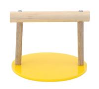Bird Wooden Perch Standing Frame Stand Pole Chewing Toy Plastic Base Safe Non Environmental Friendly For Small Medium Birds Parrots Cage Accessories Wood Plastic Material 43g