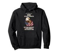 Bird WWII Veteran's Daughter Eagle & Flag, I Was Raised By Pullover Hoodie