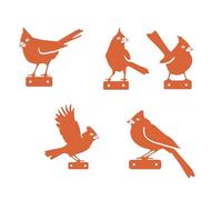 Bird Yard Decor | Iron Outdoor Decorations - Birds Decorative Rust Garden Signs - for Fence Flower Pot Planter Outdoor Landscape Lawn Patio Birthday Christmas