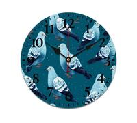 Bird1 Round Clocks Modern Electronic Wall Clock Easy To Read Quartz Clocks For Dining Room School Living Room 25Cm