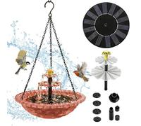 Birdbath Fountain,Backyard Decor | Bird Bath with Solar Fountain,For Garden, Patio & Patio, Pathways, Attracting Hummingbirds and Finches