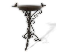 Birdbath - garden sculpture bird bath - antique style - iron 75cm brown