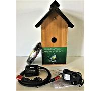 Birdboxview nestbox with cctv colour cabled camera, cedar wood. Watch birds nesting on your TV for nature lover. With 30m AV extension cable and HDMI adapter kit for newer TVs.