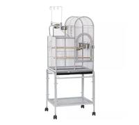 Birdcage 55" Large Parrot Cage With Toy Hooks Above Top Bird Perch, Food Cups, Rolling Stand, Bird Cage For Cockatiels Lovebirds Decorative Birds Cage(B)