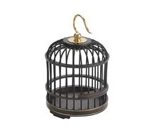 Birdcage， Bamboo Carriers Vintage Square Cage Household Round Birdcages Portable Flight(Round C)