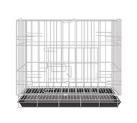 birdcage Bird Cage Folding Dog Cage Pet Cage Bold Encryption Portable Wire Cage Folding Pet Nest 60 * 42 * 50cm for birds Finches Parrotlet Bird Cage,Gold (Silver)