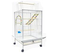 Birdcage Bird Cage With Stand Wrought Iron Large Cage Bird Flight Cages With Wheels For Bird Decorative Birds Cage(B)