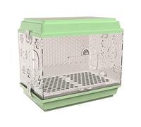 birdcage， bird cages Acrylic Birdcages Creative Bird Carriers Portable House Large Carrier Square Flight Cage(Green)