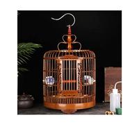 birdcage, bird cages Birdcages Handmade Bamboo Bird Cage Vintage Round Bird Carriers Bird Cages Travel Parrot Cage Retro Bird House(Style A12.9in)