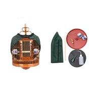 birdcage， bird cages Birdcages Handmade Bamboo Bird Cage Vintage Round Carriers Cages Travel Parrot Retro House(Standard 12.9in)