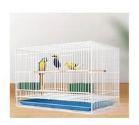 birdcage， Bird cages Birdcages Wire Bird Cage Rectangle Bird Carriers Large Flight Cage Flight Parakeet Pet Products(White small)