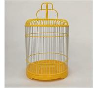 birdcage, bird cages Hanging Birdcages Small Abs Round Bird House Simple Vintage Cage Portable Carrier(Yellow)