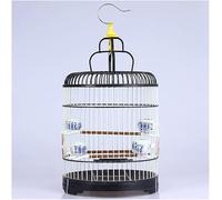 birdcage， bird cages Hanging Birdcages Small Abs Round Bird House Simple Vintage Cage Portable Carrier(Black+full Set)