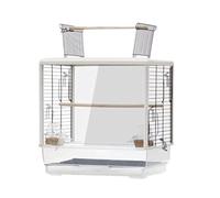 birdcage， bird cages Large Bird Cage Clear Ornamental Birdcages Luxury Breeding Carriers Square Flight(Style C)