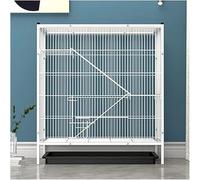 Birdcage, Bird cages Large Birdcages Stainless Steel Metal Cage Square Birdhouse Simple Indoor House Carrier(White M)