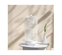 birdcage, bird cages Luxury Large Birdcages Metal Bird Cage Round Bird House Carrier Wrought Iron Birdcage Portable Durable Bird Carriers(White L)