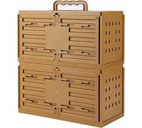 Birdcage, bird cages Portable Birdcages Rectangular Abs Flight Cage Pet Products Bird Parrot Breeding Box(Brown 2 Pcs)