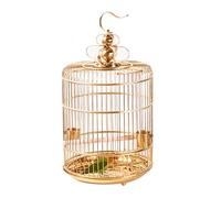 birdcage, bird cages Wrought Iron Birdcages Large Retro Bird Carriers With Rolling Stand High Capacity Gold Cages(L)
