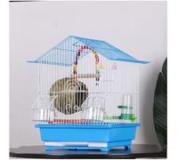 birdcage, bird cages Wrought Iron Birdcages Small Parrot Bird Cage Household Metal Carriers Portable Pet Products Flight(Blue)