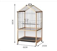 Birdcage Bird Flight Cage For Small Birds With Bottom Tray Metal And Plastic Assembly Required(Gold)