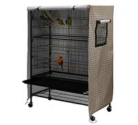 Birdcage Cover Night Sleep Helper for Bird Cage with Window Drawstring Waterproof Windshield Dust-proof Breathable Washable Parrot Seed Catcher