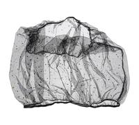 Birdcage Cover with Breathable Mesh for Budgie Cages, Black | Polyester Gauze Netting, Elastic Skirt Fits 90-140cm Perimeter, Light-transmitting Design for Balcony Use