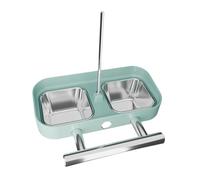 ＡＷＨＡＯ Birdcage Feeder, Food Container, Easy to Install, Hanging Accessory for Parrots And Small And Medium-sized Birds, Green Square