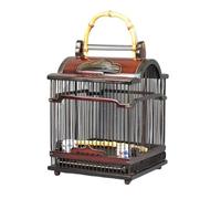 Birdcage Handmade Retro Birdcage Chinese Style Handle Portable Bird Watching Window Drawer Chassis for Parrot