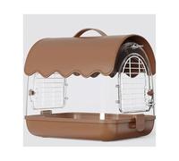 Birdcage Highly Transparent Acrylic Ornamental Cage Parrot Outing Outdoor Portable Bird for Parrot(B)