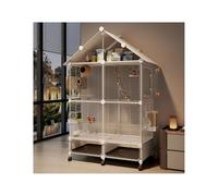 Birdcage Home Birdcage Large Sized Bird Villa Anti Splashing Multi Door Storage Area Wheels Parrots Budgerigars for Parrot