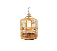Birdcage Household Birdcage Wooden Bird Carrier Starling Special Head Goose-mouth Cage Small Parrot Celadon Bird Food Cup Set Cage 33cm Bird Cages For Parakeets