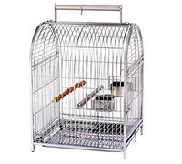 Birdcage Household Parrot Bird Cage Stainless Steel Bird Cage Tiger Skin Black Phoenix Cage Bracket with Portable Handle Parrot Bird Cage