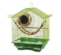 Birdcage Iron Bird Cage Travel Carrier Cage With Bird Feeder For Parrots Conures Lovebird Cockatiel Parakeets Decorative Birds Cage(Grün)