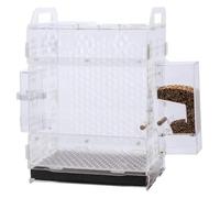 Birdcage， Large Bird Carriers Acrylic Birdcages Pet Products Flight Cage Parrot Portable Durable(Set a)