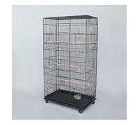 Birdcage Large Parrot Cage Household Bird Cage Pigeon Budgerigar Feeding Cage Suitable for Bird Feeding, Canary, Parakeet, Love Birds Parrot Bird Cage(Black)