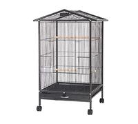Birdcage Large Roof Parrot Cage Black Phoenix Breeding Cage Bird Cage Large Size Suitable for Flocks of Birds, Canary Parrots Parrot Bird Cage