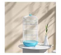 Birdcage， Luxury Large Birdcages Metal Bird Cage Round House Carrier Wrought Iron Birdcage(Blue L)