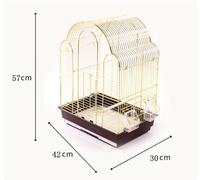 Birdcage Metal Travel Bird Cage With Tray For Parrots Cockatiels Conures Budgies Blue(Gold)