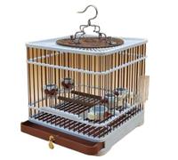 Birdcage Parrot Cage Vintage Bird Cage Decorative Hanging Bird Cage Plastic Square Birdcages House Bird Carrier For Small Birds Canaries Cage(A)