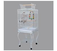 Birdcage Pet Interactive Racks and Movable Parrot Cages for Canaries Small Parrots, Finches, Love Birds and Parakeets Animal Cages