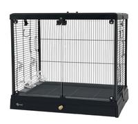 Birdcage Portable Travel Bird Cage Transparent Parrot Bird Cage Open Play Top With Tray For Pet Bird Budgie Lovebird Decorative Birds Cage